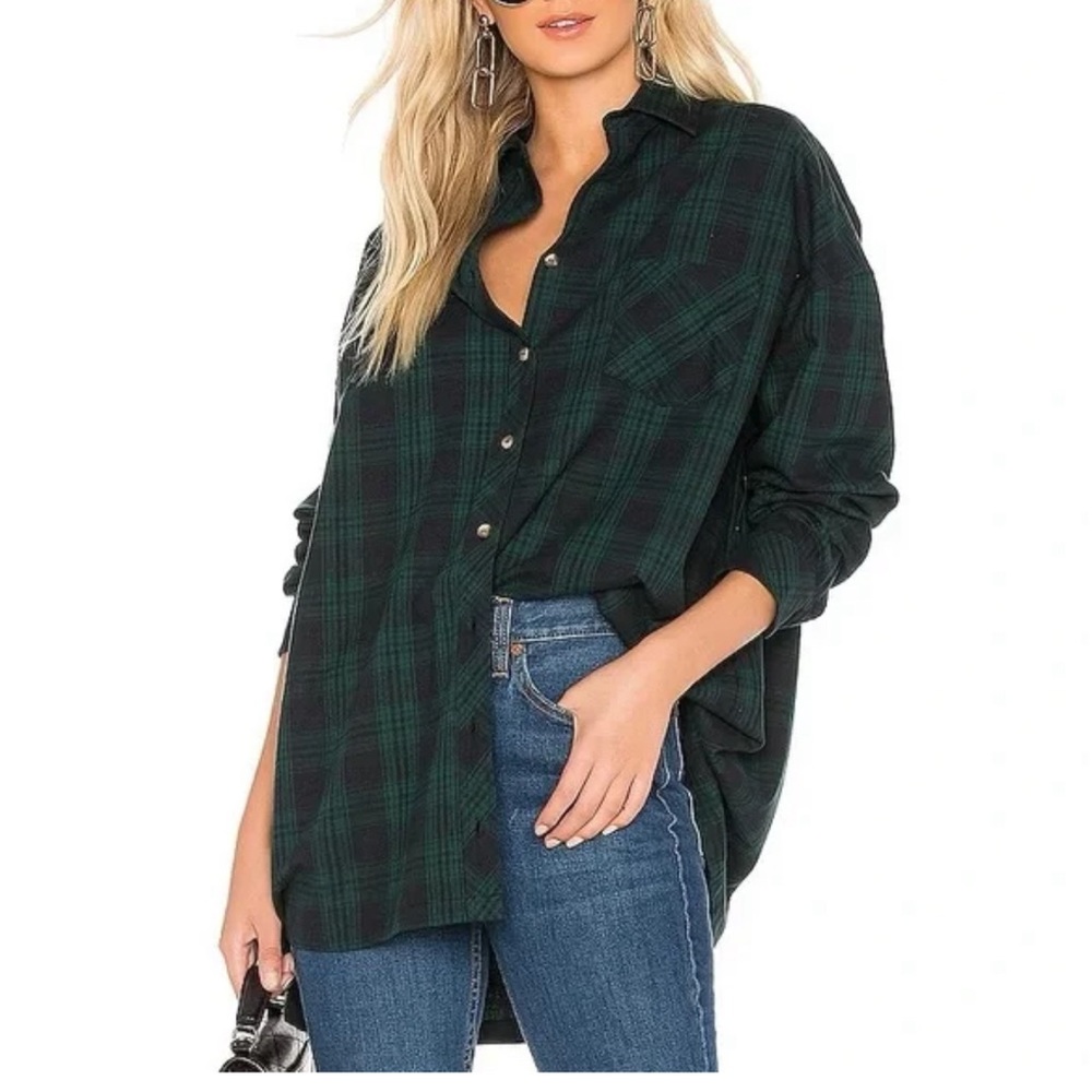 Superdown Audriana Oversized Flannel Top- NWOT